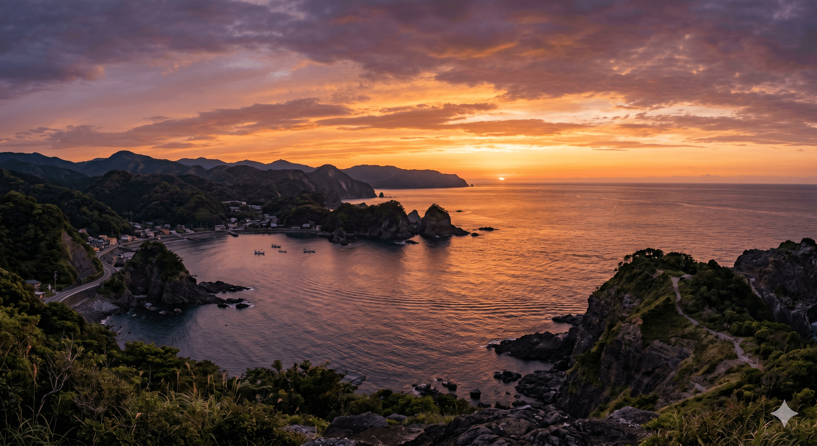 西伊豆の夕景